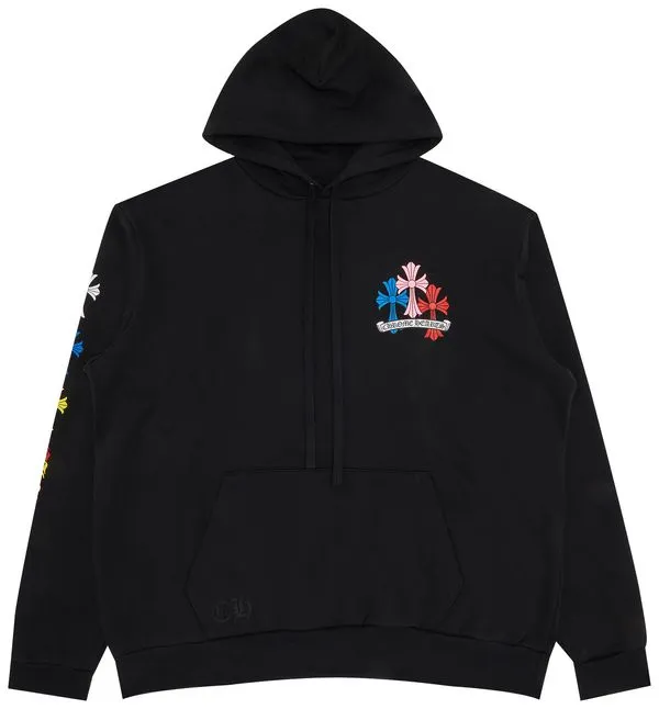 Cross Multicolor Black Hoodie