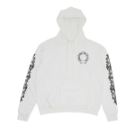 Floral Horseshoe White Hoodie