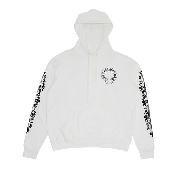 Floral Horseshoe White Hoodie