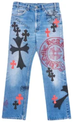 Levi's Stencil Cross Patch Blue Jeans
