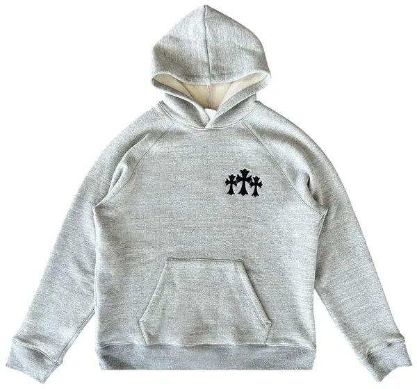 Triple Cross Gray Hoodie